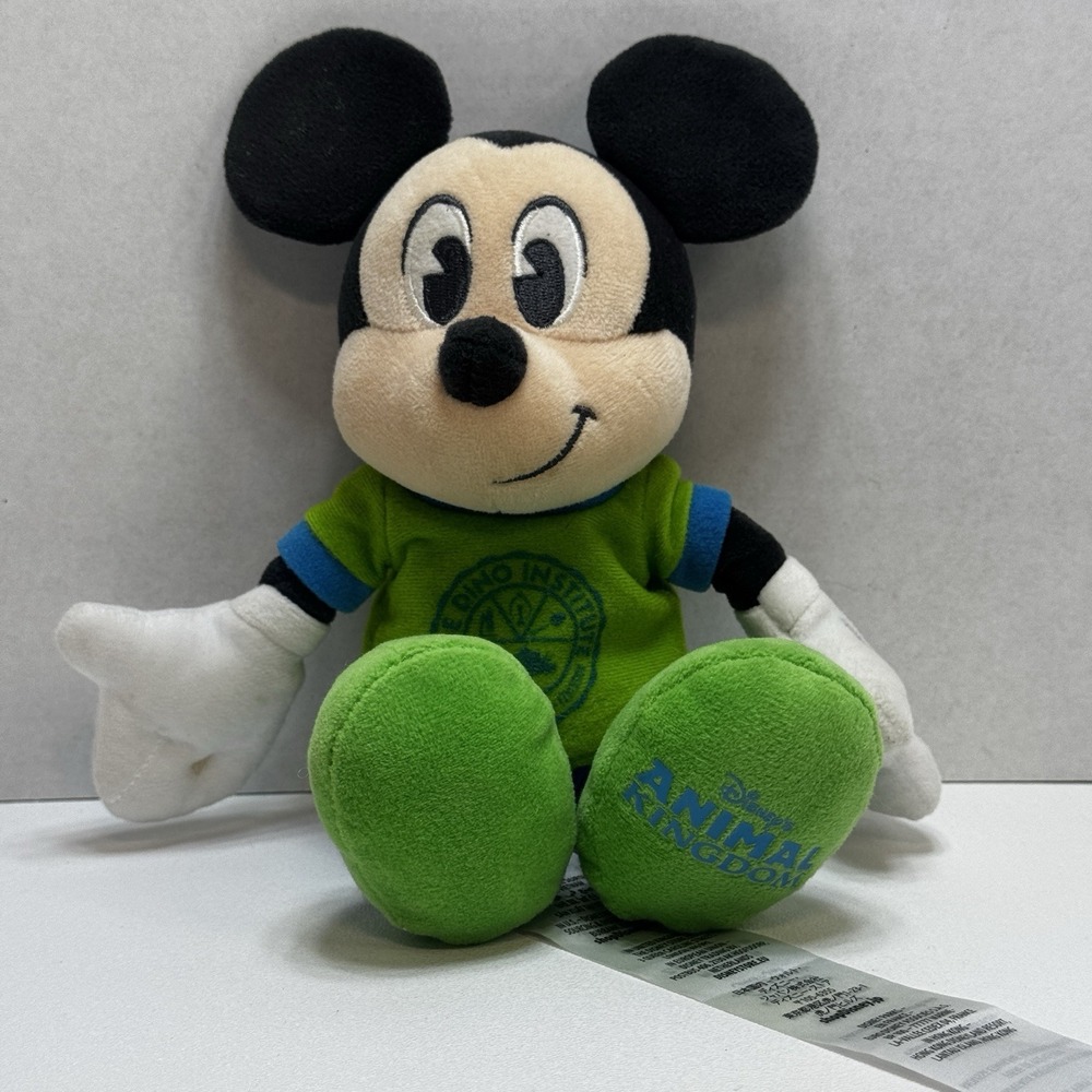 Disney Animal Kingdom Mickey Mouse 15" Plush Dino Institute Stuffed Animal Toy